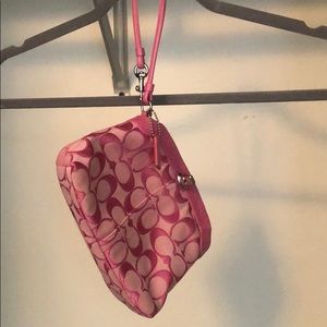 Pink Coach Wristlet